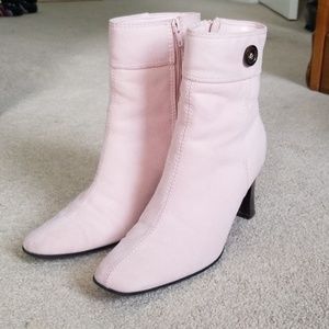 Baby Pink Heeled Boots